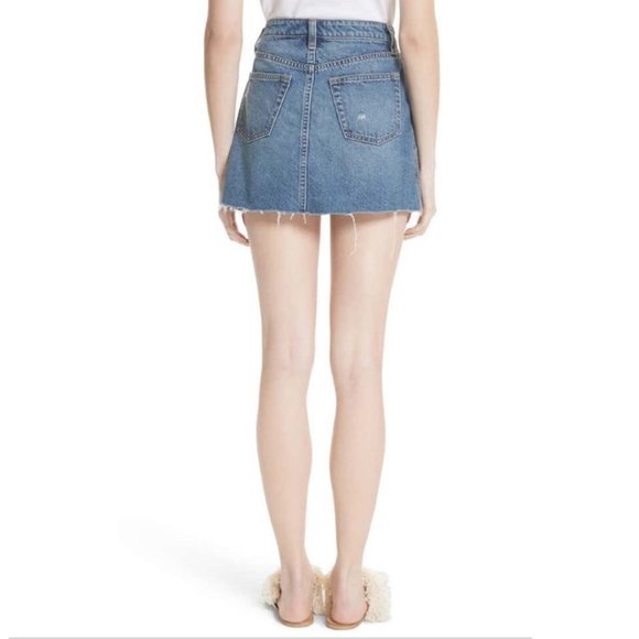 Free People NWT “Breezy” Button Front Denim Mini Skirt - Picture 10 of 10